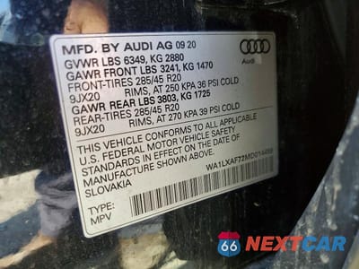 Zdjęcie 13 z 13 samochodu: 2021 AUDI Q7 PREMIUM PLUS VIN:WA1LXAF72MD014459 - miniatura