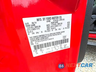 Zdjęcie 10 z 10 samochodu: 2014 FORD F150 SUPER CAB VIN:1FTEX1EM7EFC80815 - miniatura