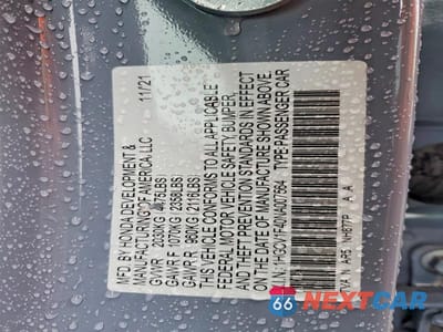 Zdjęcie 13 z 13 samochodu: 2022 HONDA ACCORD SPORT SE VIN:1HGCV1F40NA007564 - miniatura