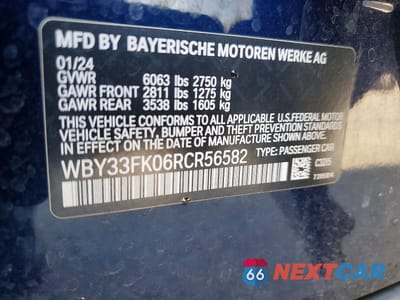 Zdjęcie 12 z 12 samochodu: 2024 BMW I5 EDRIVE 40 VIN:WBY33FK06RCR56582 - miniatura