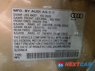 Zdjęcie 13 z 13 samochodu: 2018 AUDI Q7 PREMIUM PLUS VIN:WA1LHBF7XJD020590 - miniatura