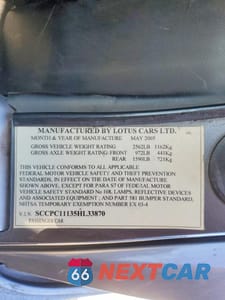Zdjęcie 12 z 12 samochodu: 2005 LOTUS ELISE VIN:SCCPC11135HL33870 - miniatura