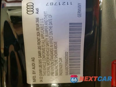 Zdjęcie 12 z 12 samochodu: 2022 AUDI A5 PREMIUM 40 VIN:WAUABCF50NA033002 - miniatura