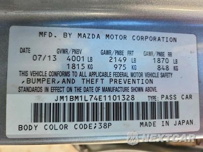 Zdjęcie 13 z 13 samochodu: 2014 MAZDA 3 TOURING VIN:JM1BM1L74E1101328 - miniatura