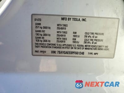 Zdjęcie 12 z 12 samochodu: 2023 TESLA MODEL Y VIN:7SAYGAEE8PF661248 - miniatura
