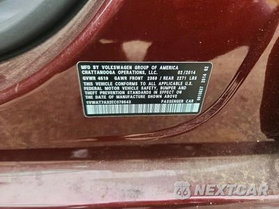 Zdjęcie 12 z 12 samochodu: 2014 VOLKSWAGEN PASSAT S VIN:1VWAT7A32EC079543 - miniatura