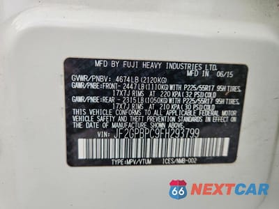 Zdjęcie 13 z 13 samochodu: 2015 SUBARU XV CROSSTREK 2.0I HYBRID TOURING VIN:JF2GPBPC9FH293799 - miniatura