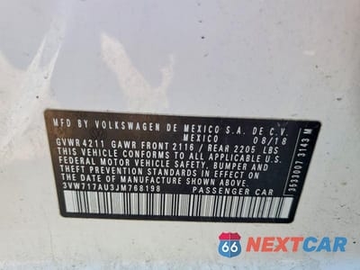 Zdjęcie 12 z 12 samochodu: 2018 VOLKSWAGEN GOLF SPORTWAGEN S VIN:3VW717AU3JM768198 - miniatura