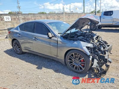 Czwarte zdjęcie samochodu z boku: 2019 INFINITI Q50 RED SPORT 400 VIN:JN1FV7AP2KM760428 - miniatura