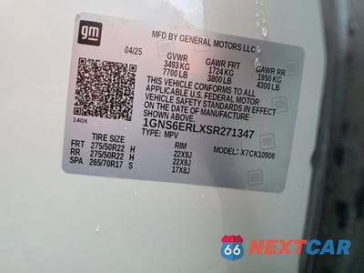 Zdjęcie 14 z 14 samochodu: 2025 CHEVROLET SUBURBAN K1500 RST VIN:1GNS6ERLXSR271347 - miniatura