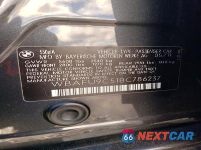 Zdjęcie 12 z 12 samochodu: 2011 BMW 550 XI VIN:WBAFU9C51BC786237 - miniatura