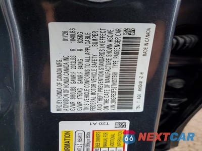 Zdjęcie 12 z 12 samochodu: 2026 HONDA CIVIC SPORT VIN:2HGFE2F52TH557598 - miniatura