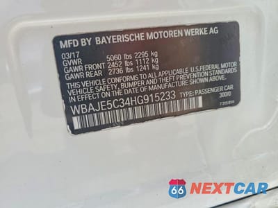 Zdjęcie 12 z 12 samochodu: 2017 BMW 540 I VIN:WBAJE5C34HG915233 - miniatura