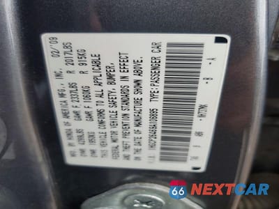 Zdjęcie 12 z 12 samochodu: 2009 HONDA ACCORD LXP VIN:1HGCP26469A106895 - miniatura