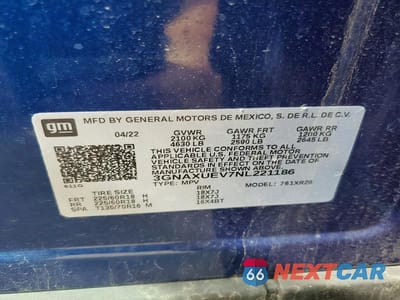 Zdjęcie 14 z 14 samochodu: 2022 CHEVROLET EQUINOX LT VIN:3GNAXUEV7NL221186 - miniatura