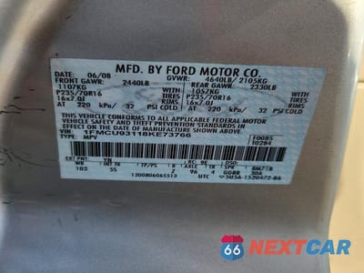 Zdjęcie 13 z 13 samochodu: 2008 FORD ESCAPE XLT VIN:1FMCU93118KE73766 - miniatura