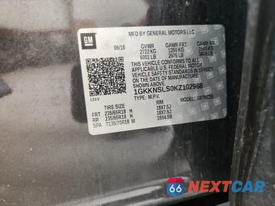 Zdjęcie 14 z 14 samochodu: 2019 GMC ACADIA SLE VIN:1GKKNSLS0KZ102968 - miniatura