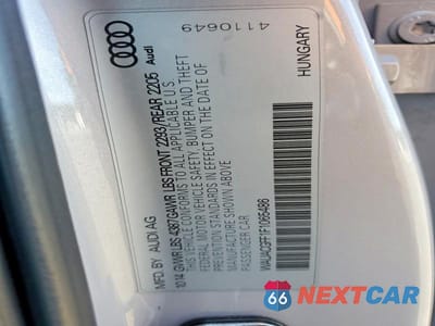 Zdjęcie 12 z 12 samochodu: 2015 AUDI A3 PREMIUM VIN:WAUACGFF1F1065486 - miniatura