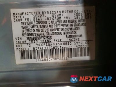 Zdjęcie 13 z 13 samochodu: 2024 NISSAN SENTRA SV VIN:3N1AB8CV9RY228377 - miniatura