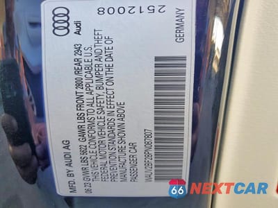 Zdjęcie 13 z 13 samochodu: 2023 AUDI A7 PRESTIGE S-LINE VIN:WAUV2BF28PN087807 - miniatura