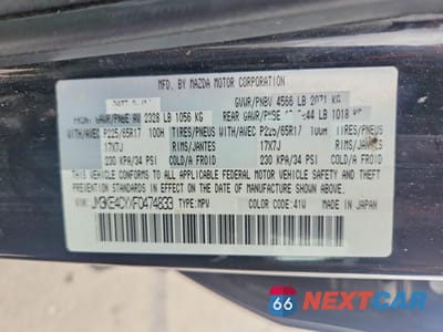 Zdjęcie 13 z 13 samochodu: 2015 MAZDA CX-5 TOURING VIN:JM3KE4CYXF0474833 - miniatura
