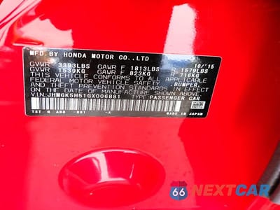 Zdjęcie 12 z 12 samochodu: 2016 HONDA FIT LX VIN:JHMGK5H51GX006881 - miniatura