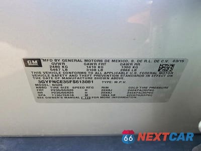 Zdjęcie 12 z 12 samochodu: 2015 CADILLAC SRX PERFORMANCE COLLECTION VIN:3GYFNCE35FS613081 - miniatura