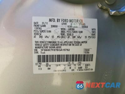 Zdjęcie 14 z 14 samochodu: 2011 FORD EXPLORER LIMITED VIN:1FMHK7F87BGA15782 - miniatura