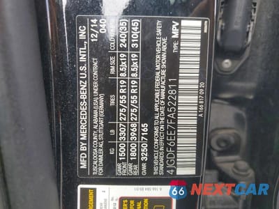 Zdjęcie 13 z 13 samochodu: 2015 MERCEDES-BENZ GL 450 4MATIC VIN:4JGDF6EE7FA522811 - miniatura