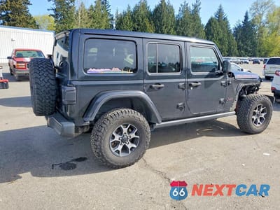 Trzecie zdjęcie samochodu z tyłu: 2019 JEEP WRANGLER UNLIMITED RUBICON VIN:1C4HJXFG3KW515281 - miniatura