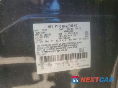 Zdjęcie 13 z 13 samochodu: 2023 FORD EDGE SEL VIN:2FMPK4J92PBA25256 - miniatura