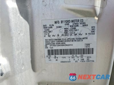 Zdjęcie 12 z 12 samochodu: 2006 FORD F150 VIN:1FTRX12WX6KD62313 - miniatura