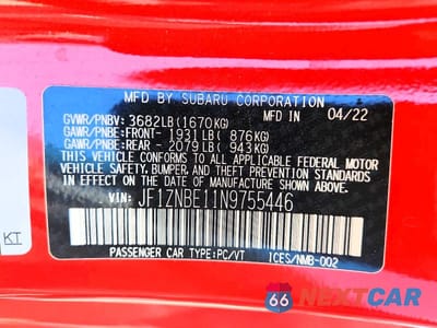 Zdjęcie 13 z 13 samochodu: 2022 TOYOTA GR 86 PREMIUM VIN:JF1ZNBE11N9755446 - miniatura