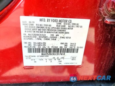 Zdjęcie 14 z 14 samochodu: 2020 FORD ECOSPORT SE VIN:MAJ3S2GEXLC317653 - miniatura