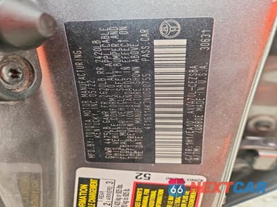Zdjęcie 12 z 12 samochodu: 2022 TOYOTA CAMRY SE VIN:4T1G11AK3NU060755 - miniatura