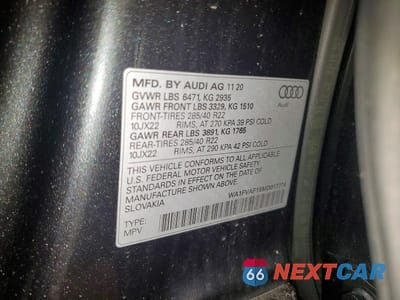 Zdjęcie 13 z 13 samochodu: 2021 AUDI Q8 PRESTIGE S-LINE VIN:WA1FVAF15MD017774 - miniatura
