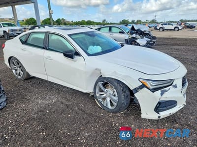 Czwarte zdjęcie samochodu z boku: 2021 ACURA TLX TECHNOLOGY VIN:19UUB5F45MA003481 - miniatura