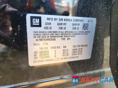 Zdjęcie 13 z 13 samochodu: 2022 CHEVROLET TRAILBLAZER RS VIN:KL79MTSL8NB036466 - miniatura
