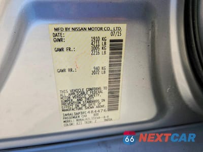 Zdjęcie 12 z 12 samochodu: 2015 NISSAN ALTIMA 2.5 SL VIN:1N4AL3AP3FC484476 - miniatura