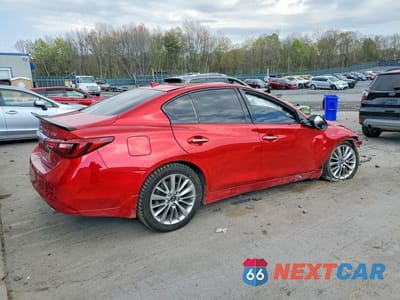 Trzecie zdjęcie samochodu z tyłu: 2021 INFINITI Q50 LUXE VIN:JN1EV7BR0MM755274 - miniatura