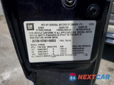 Zdjęcie 12 z 12 samochodu: 2006 GMC NEW SIERRA K1500 VIN:2GTEK13T661189553 - miniatura