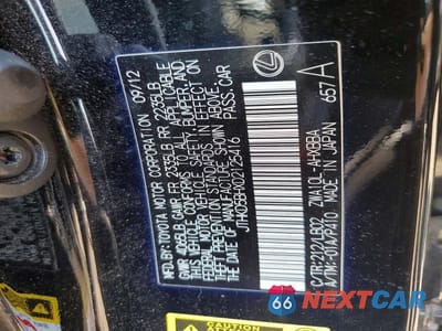 Zdjęcie 12 z 12 samochodu: 2013 LEXUS CT 200 VIN:JTHKD5BHXD2125416 - miniatura