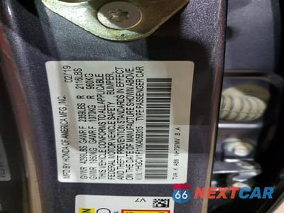 Zdjęcie 12 z 12 samochodu: 2019 HONDA ACCORD LX VIN:1HGCV1F11KA058315 - miniatura