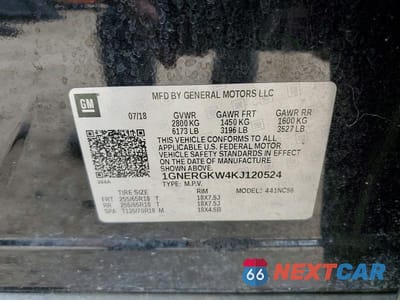 Zdjęcie 12 z 12 samochodu: 2019 CHEVROLET TRAVERSE LT VIN:1GNERGKW4KJ120524 - miniatura