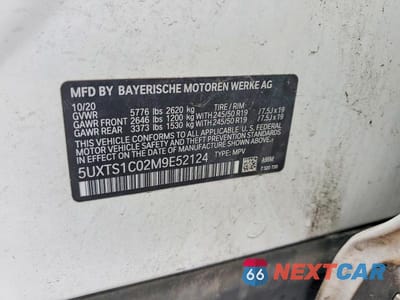 Zdjęcie 13 z 13 samochodu: 2021 BMW X3 XDRIVE30E VIN:5UXTS1C02M9E52124 - miniatura