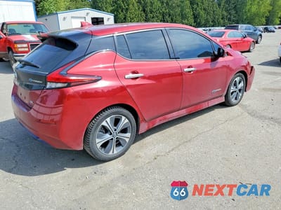 Trzecie zdjęcie samochodu z tyłu: 2018 NISSAN LEAF SL VIN:1N4AZ1CP9JC314454 - miniatura