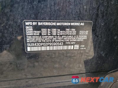 Zdjęcie 14 z 14 samochodu: 2023 BMW X3 SDRIVE30I VIN:5UX43DP02P9S90543 - miniatura