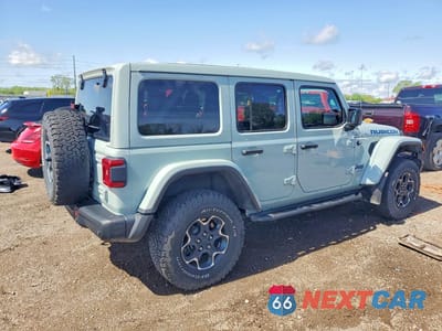 Trzecie zdjęcie samochodu z tyłu: 2023 JEEP WRANGLER RUBICON 4XE VIN:1C4JJXR64PW566574 - miniatura