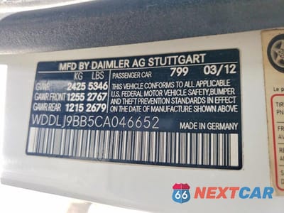 Zdjęcie 12 z 12 samochodu: 2012 MERCEDES-BENZ CLS 550 4MATIC VIN:WDDLJ9BB5CA046652 - miniatura