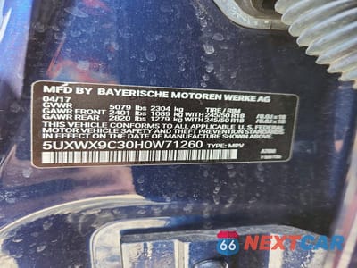 Zdjęcie 14 z 14 samochodu: 2017 BMW X3 XDRIVE28I VIN:5UXWX9C30H0W71260 - miniatura